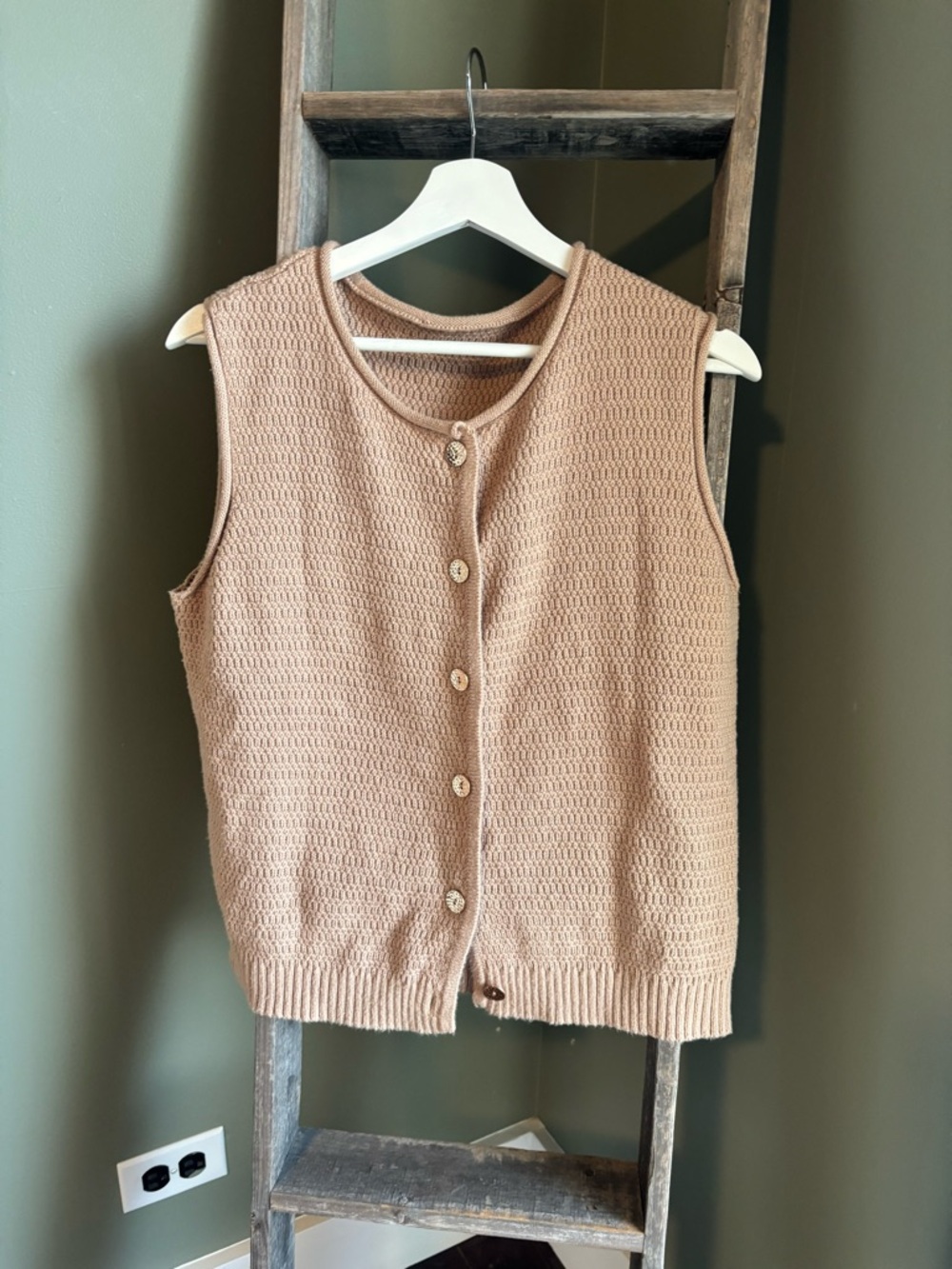 Button Front Sweater Vest